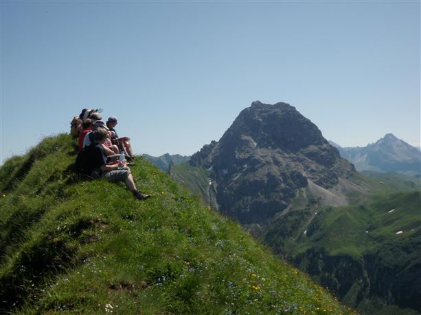 Aussicht am Heiterberg in Schröcken