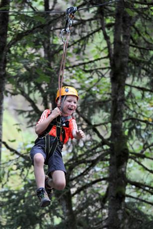 Flying Fox im Abenteuerpark