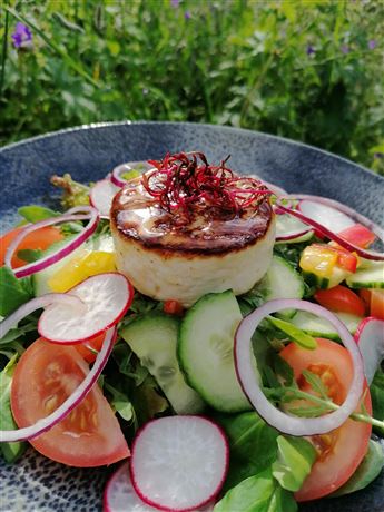 Salat mit Ziegenkäse