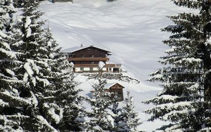 Idyllische Lage unsers Hauses in Winterlandschaft