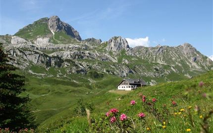 Ausblick auf Biberacher Hütte