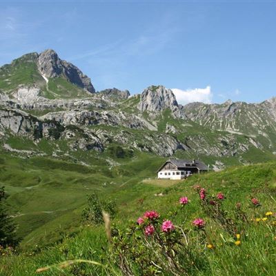 Ausblick auf Biberacher Hütte